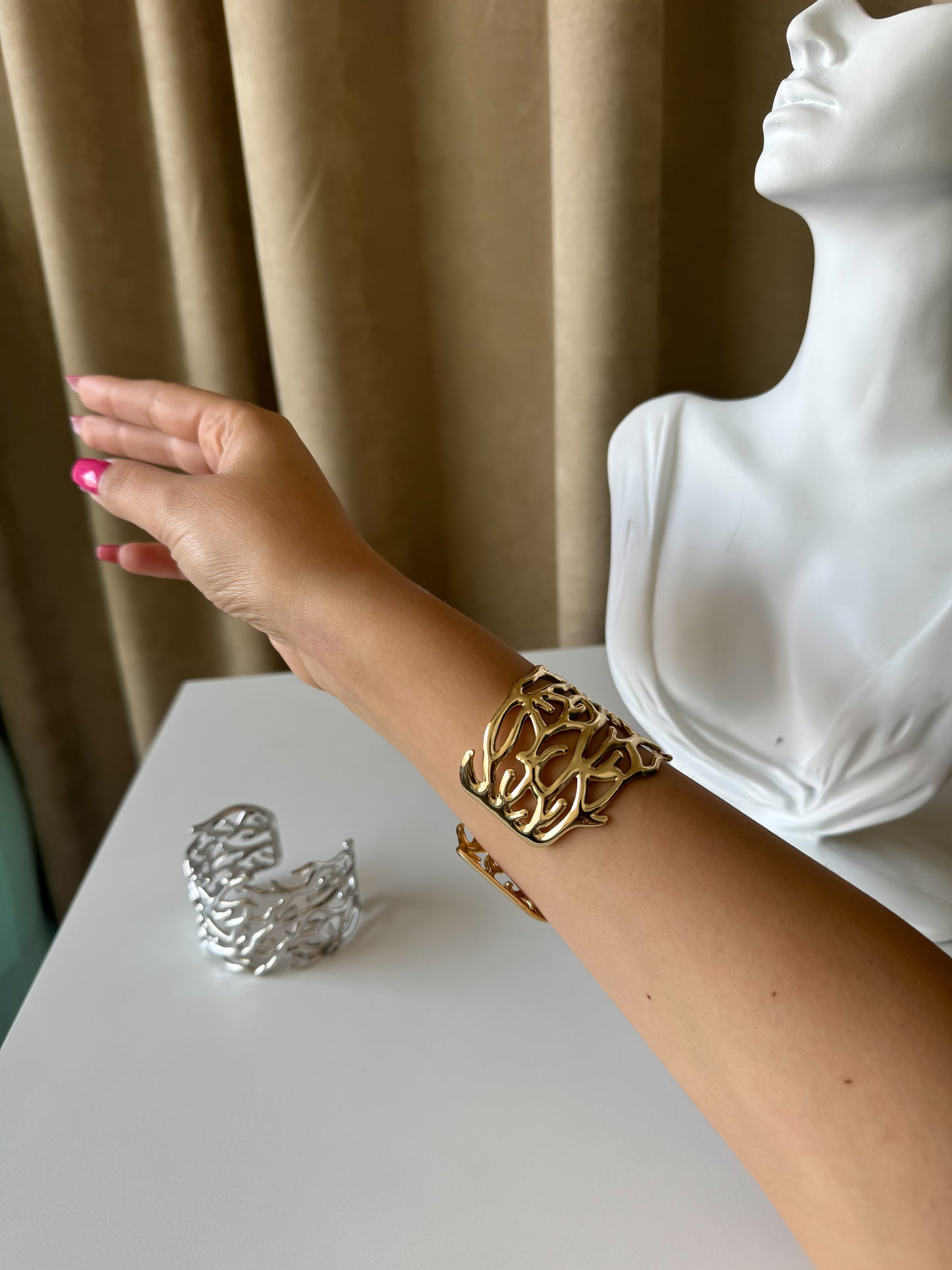 Cutout Cuff Bracelets – Gold & Silver
