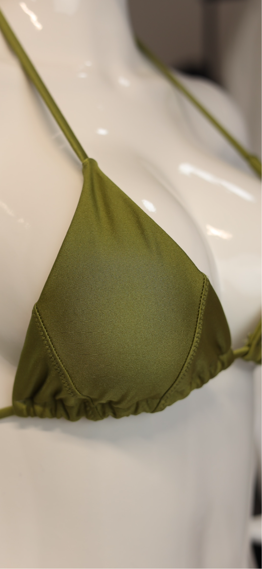 Olive Green Triangle Bikini Set