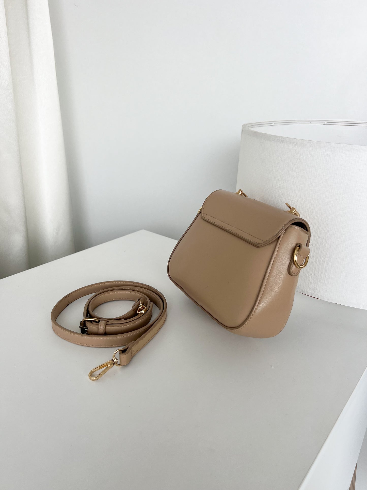 Bag Khaki PU Leather Plain