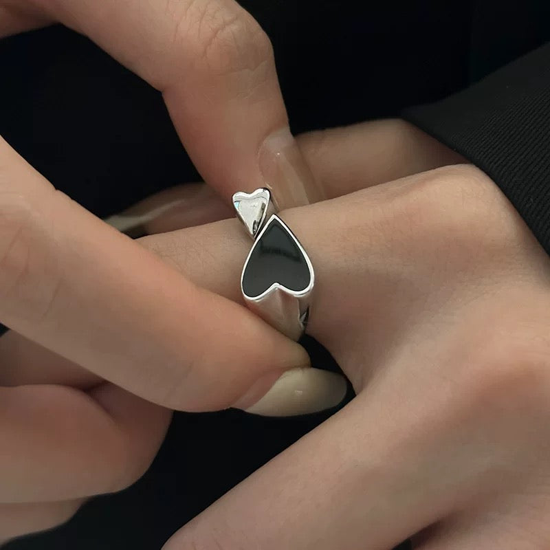 Heart Design Silver Ring