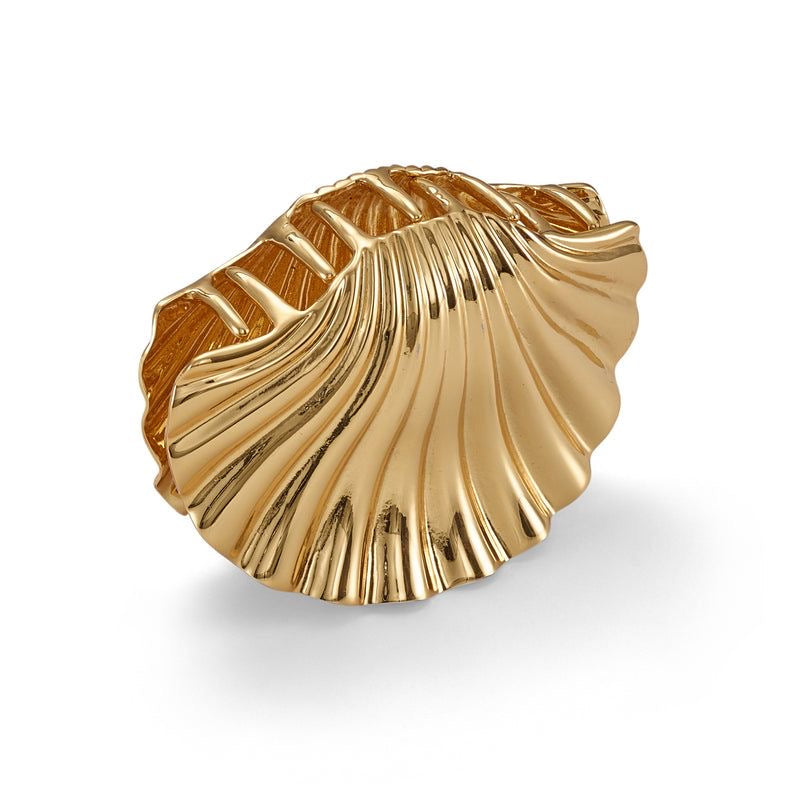 Gold Shell Hair Claw Clip