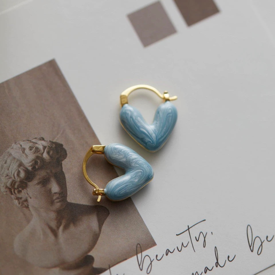 Trendy Heart Love Earrings