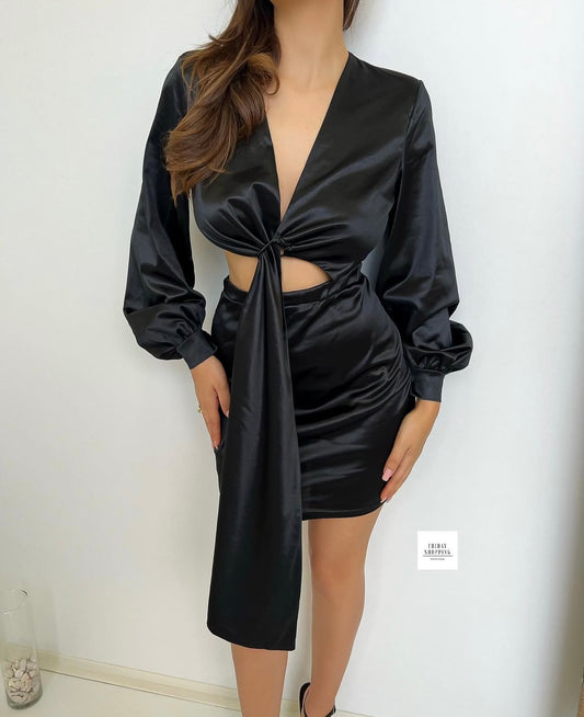 Satin Dress Elegant Style