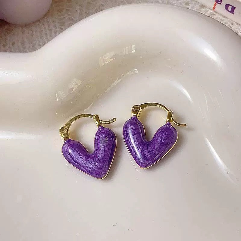 Trendy Heart Love Earrings