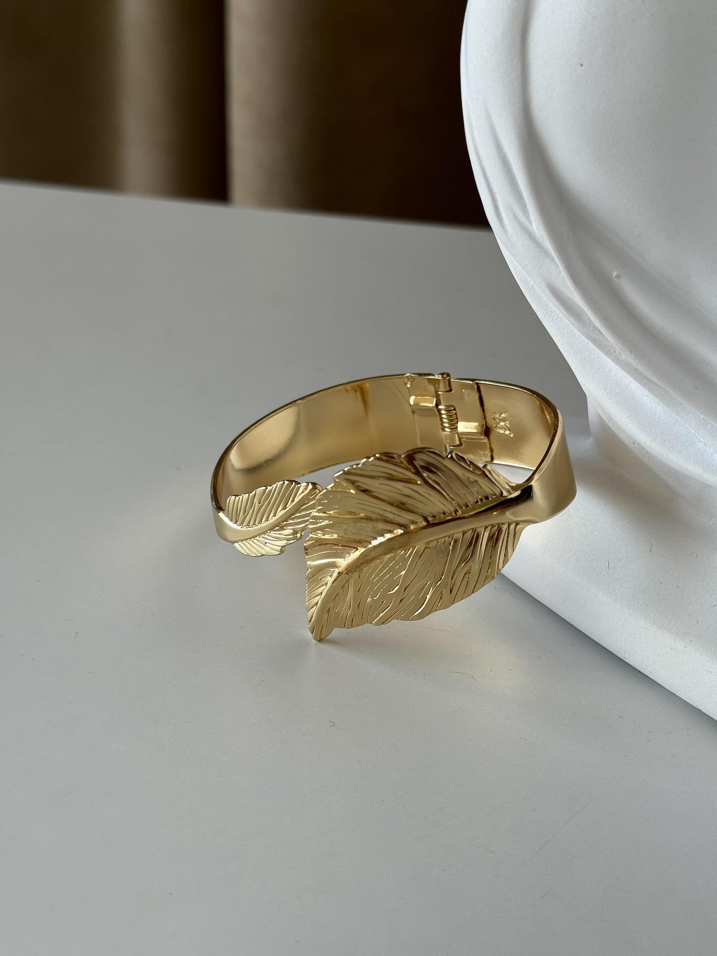 Golden Leaf Cuff Bracelet