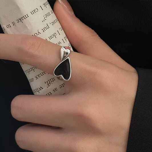 Heart Design Silver Ring