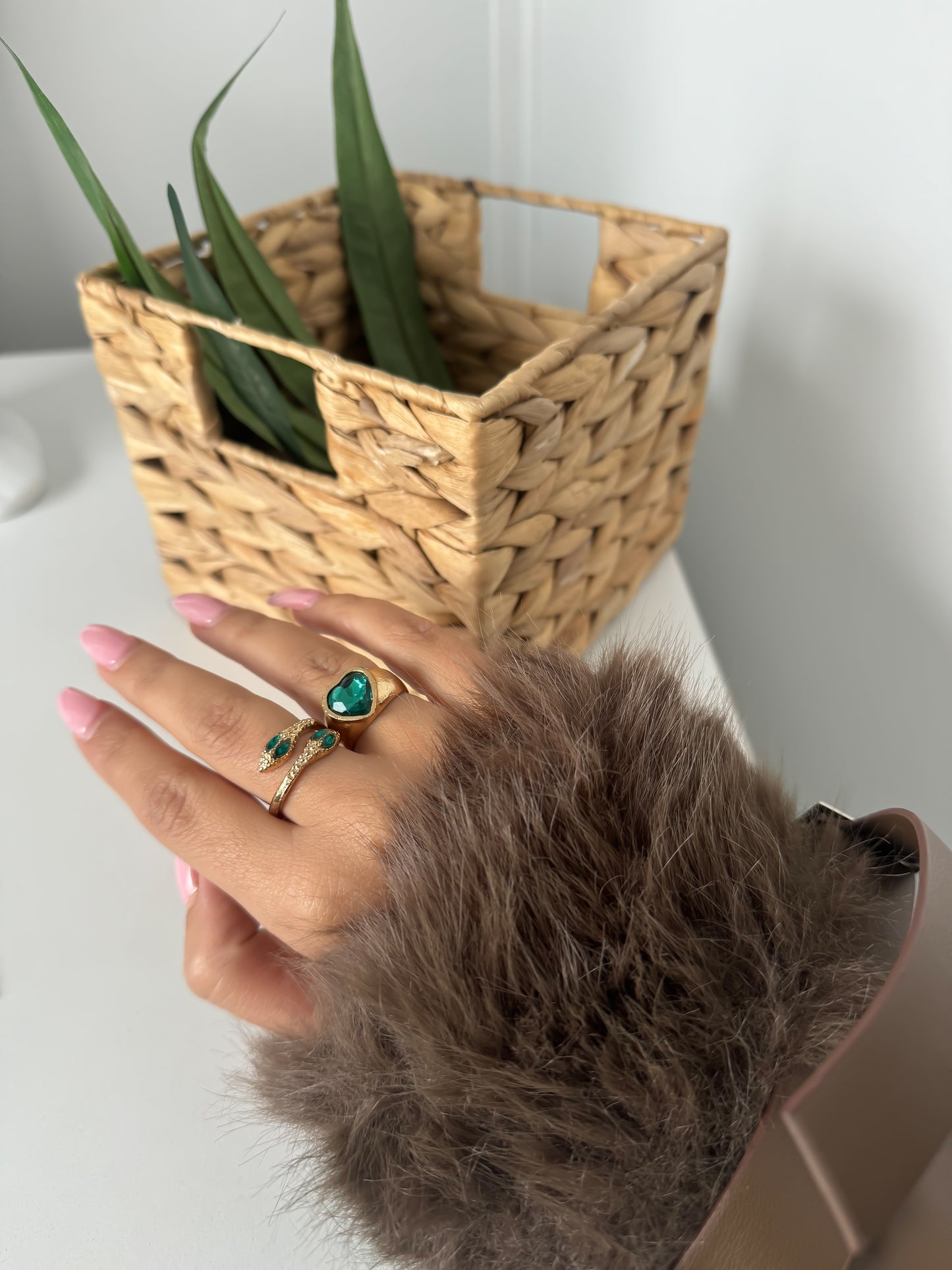 Gold & Green Rings Set 2