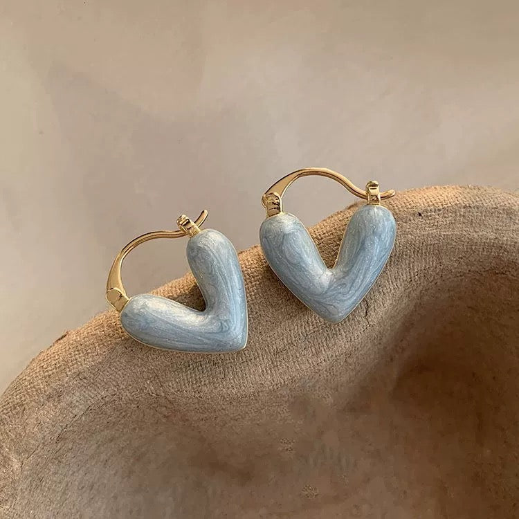 Trendy Heart Love Earrings