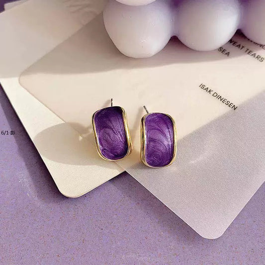 Earrings Small Purple