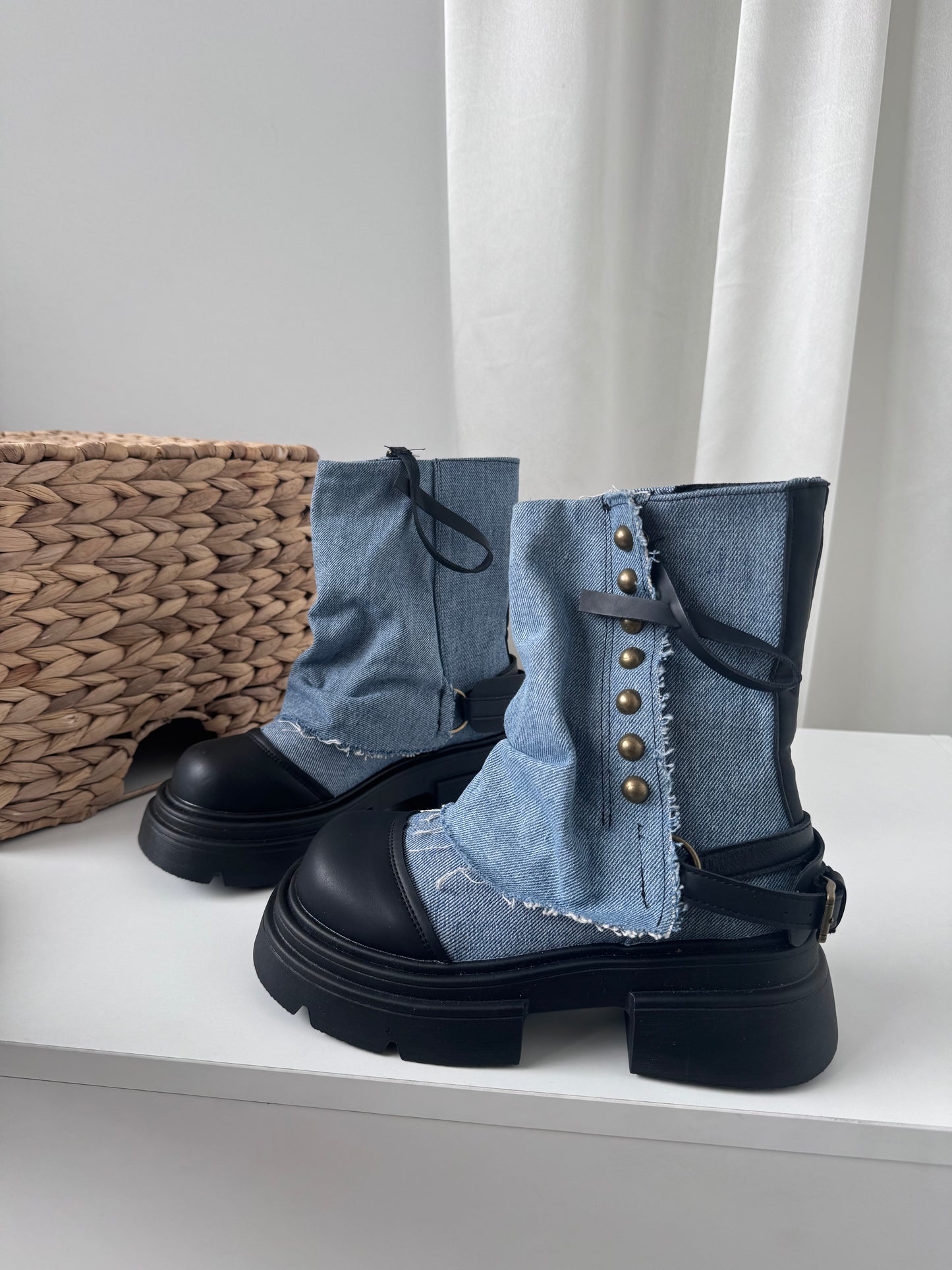 Denim Boots