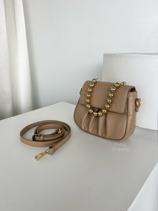 Bag Khaki  PU Leather Plain