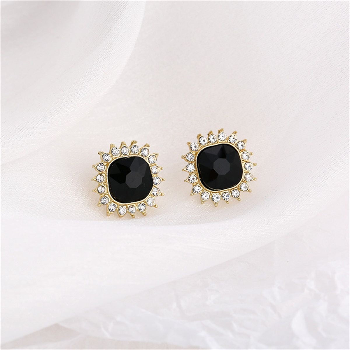 Black Crystal Earrings