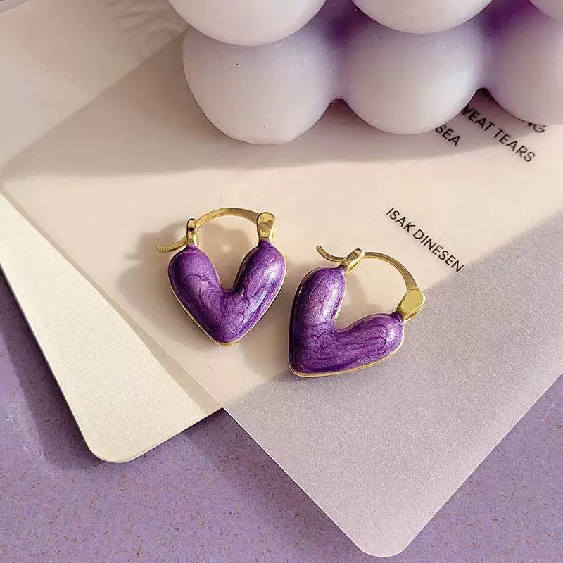 Trendy Heart Love Earrings