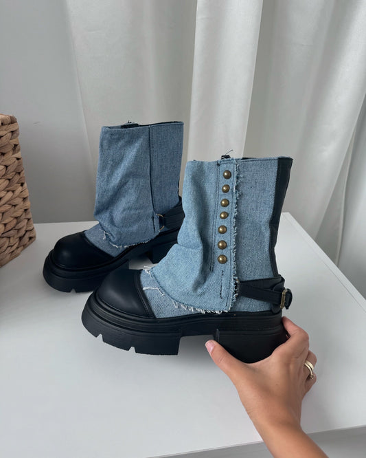 Denim Boots